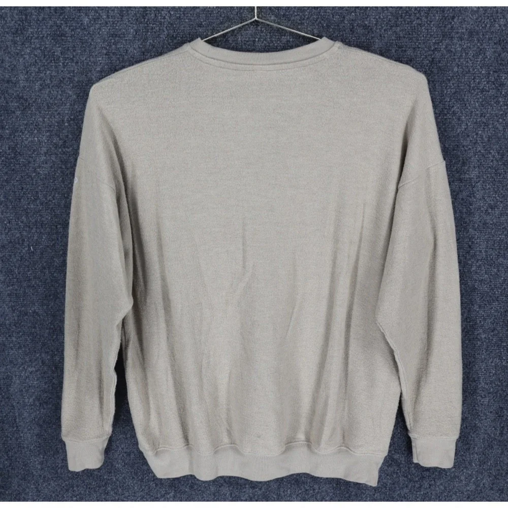 Alo Yoga Long Sleeve Pullover Women XS Relaxed Fit Beige‎ Crew Neck Athleisure